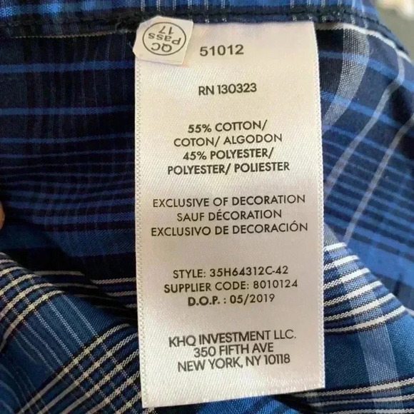 Calvin Klein Boys Button Down  Shirt, Size 10-12 - Picture 4 of 5